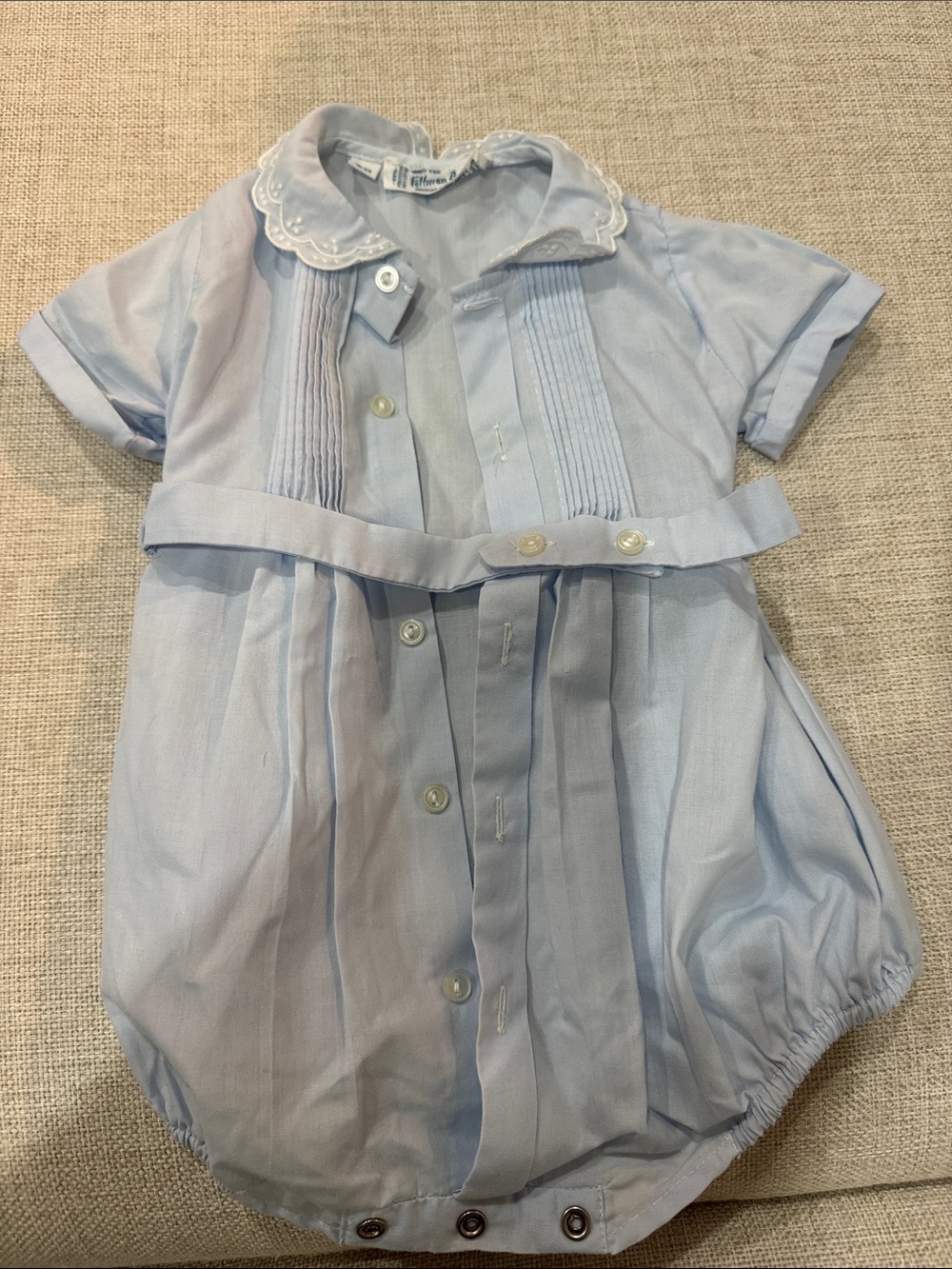 Classic Light Blue Baby One-Piece Romper